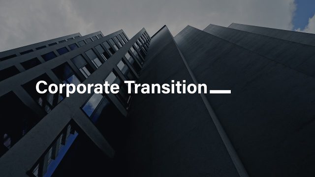 Animated Corporate Transitions featuring Small White Square and Caption on Dark Premiere Pro Template