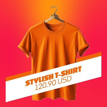 Square Product Promo with Swaying Item and Slanted Ticket After Effects Template