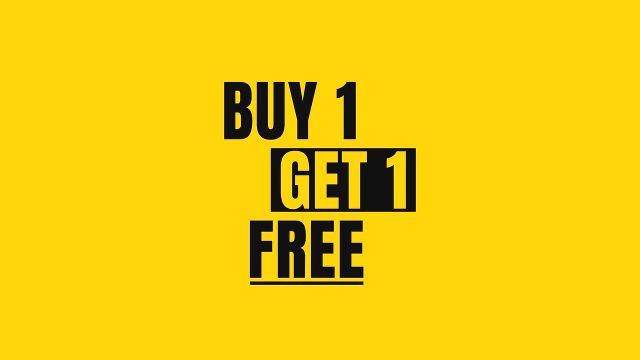 Buy One Get One Free Promo Titles for Black Friday After Effects Project