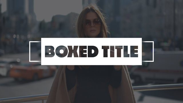 White Box Heavy Text Boxed Titles for Trailers After Effects Project