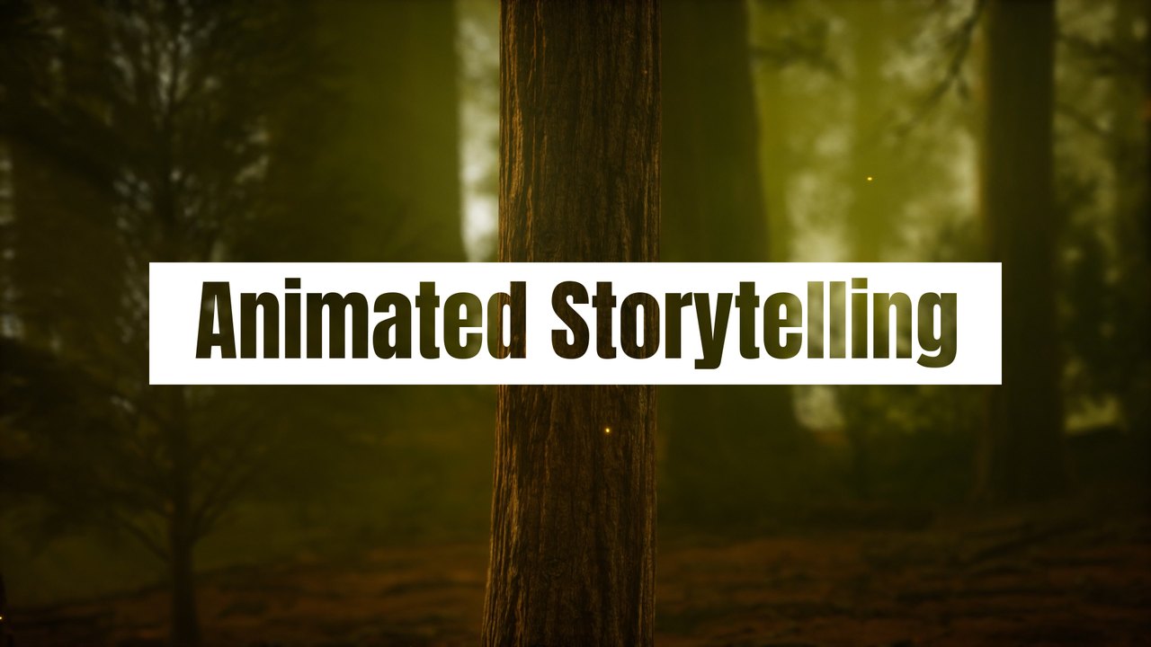 Forest Light Animated Storytelling Titles with White Label Boxes After Effects Template