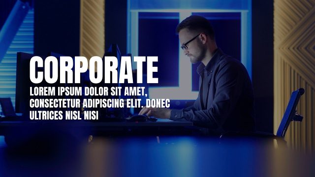 Left Copy Block Corporate Heading Animation After Effects Template