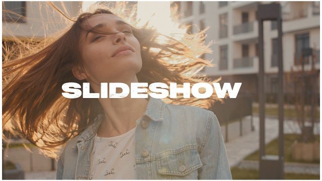 Photo Slideshow with Navy and Red Color Block Wipes After Effects Template