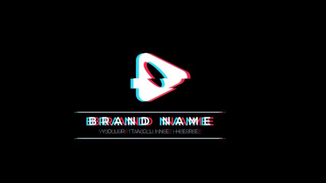 Minimal Glitch Logo Reveals with Thin Line Frame After Effects Template