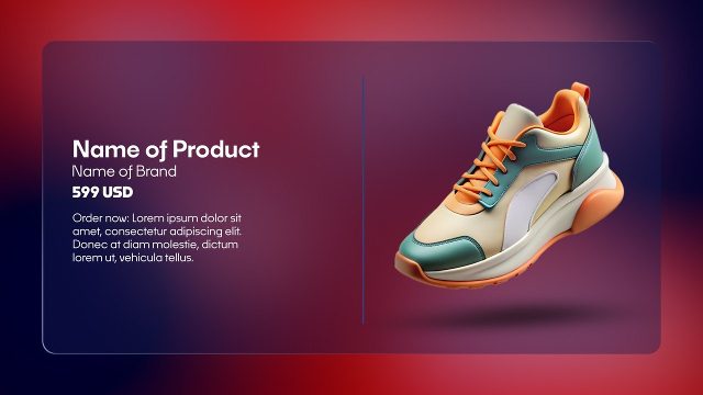Product Showcase featuring Glass Panel on Bokeh Blur Premiere Pro MOGRT