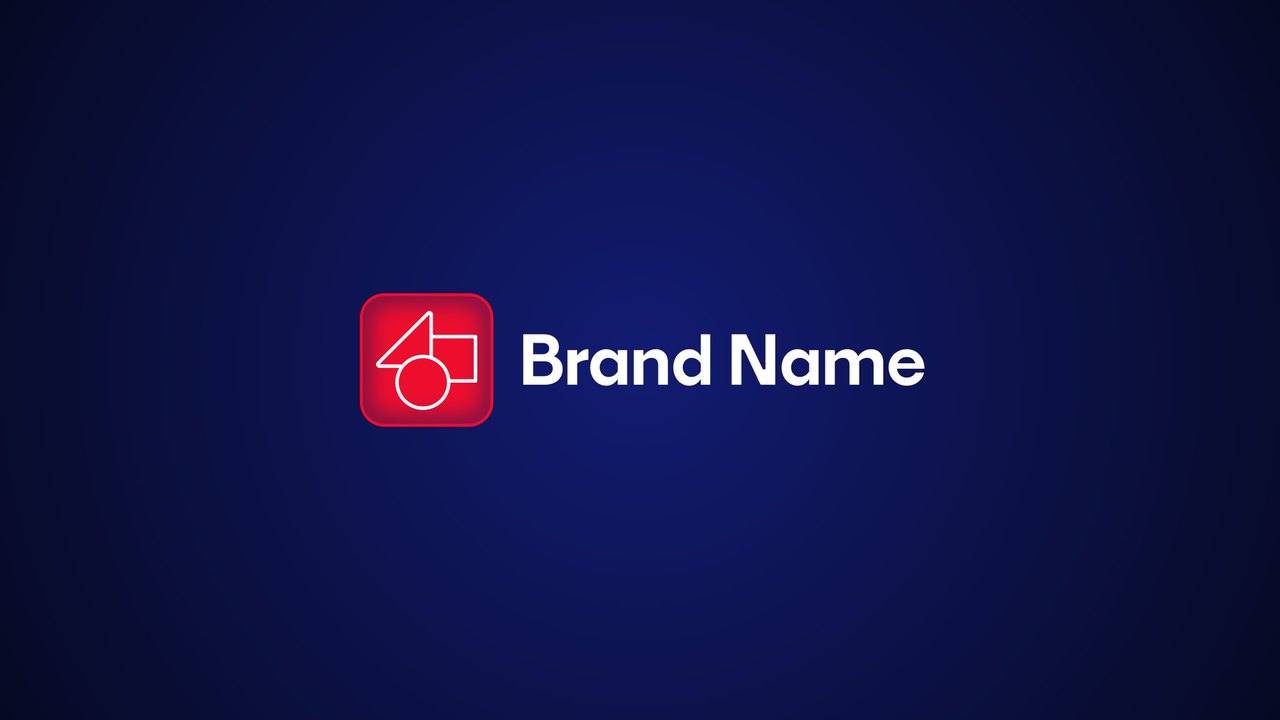 Coral Rounded Tile Navy Brand Sting After Effects Template