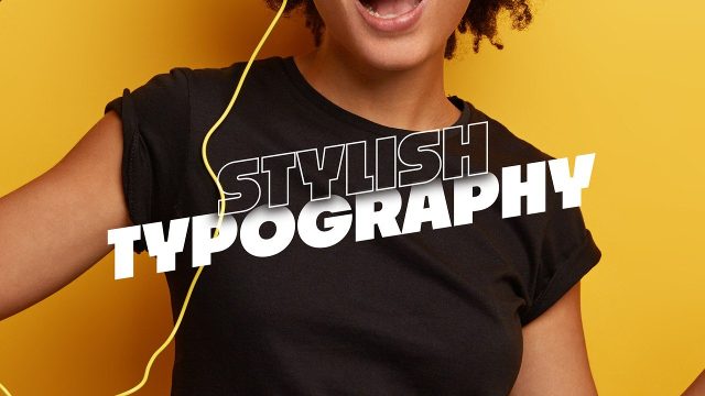 Stylish Italic Typography with Solid and Outline Overlap After Effects Template