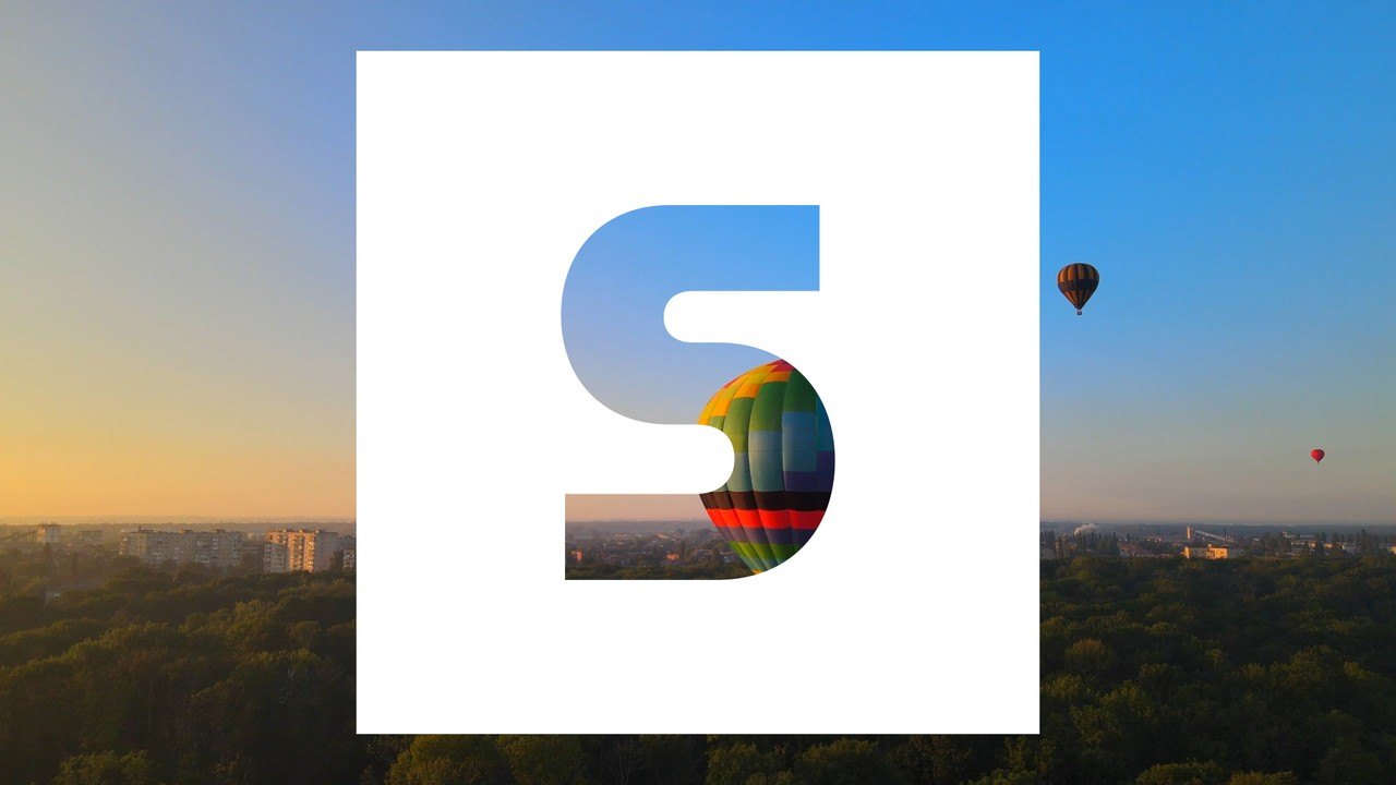 Big Initial Footage Fill Title Transition with Box Portal Premiere Pro MOGRT