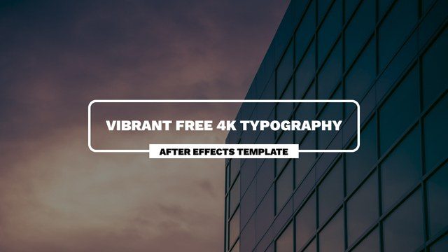 Vibrant Free 4K Typography After Effects Template for Event Promotions