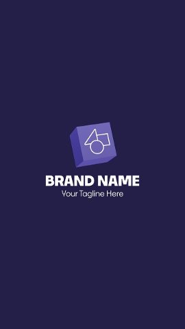 Vertical 3D Logo Animation with Rolling Crate Signature Premiere Pro MOGRT
