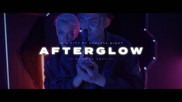 Glowing Wide Letters Sci-Fi Cinematic Title After Effects Project