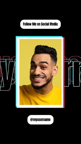 Vertical Follow Me Profile Photo Slideshow Story with Glitch Frame After Effects Template