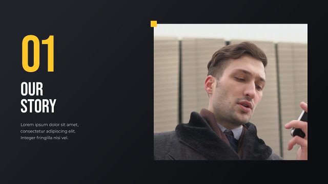 Numbered Corporate Slides with Bold Index Typography After Effects Template
