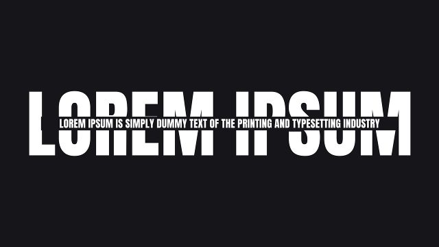 Wide Giant Word Crossing Caption Title After Effects Template