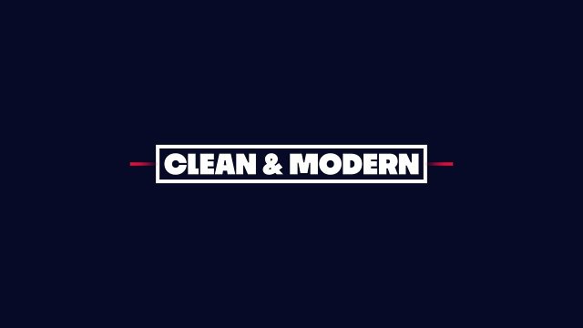 Clean Outline Box Title with Ampersand and Red Dashes After Effects Template
