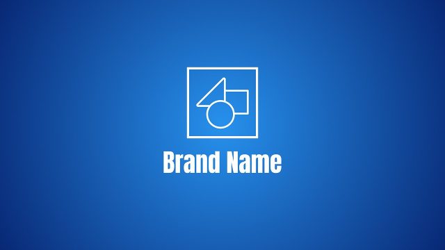 Sky Blue Framed Logo Intro Premiere Pro MOGRT