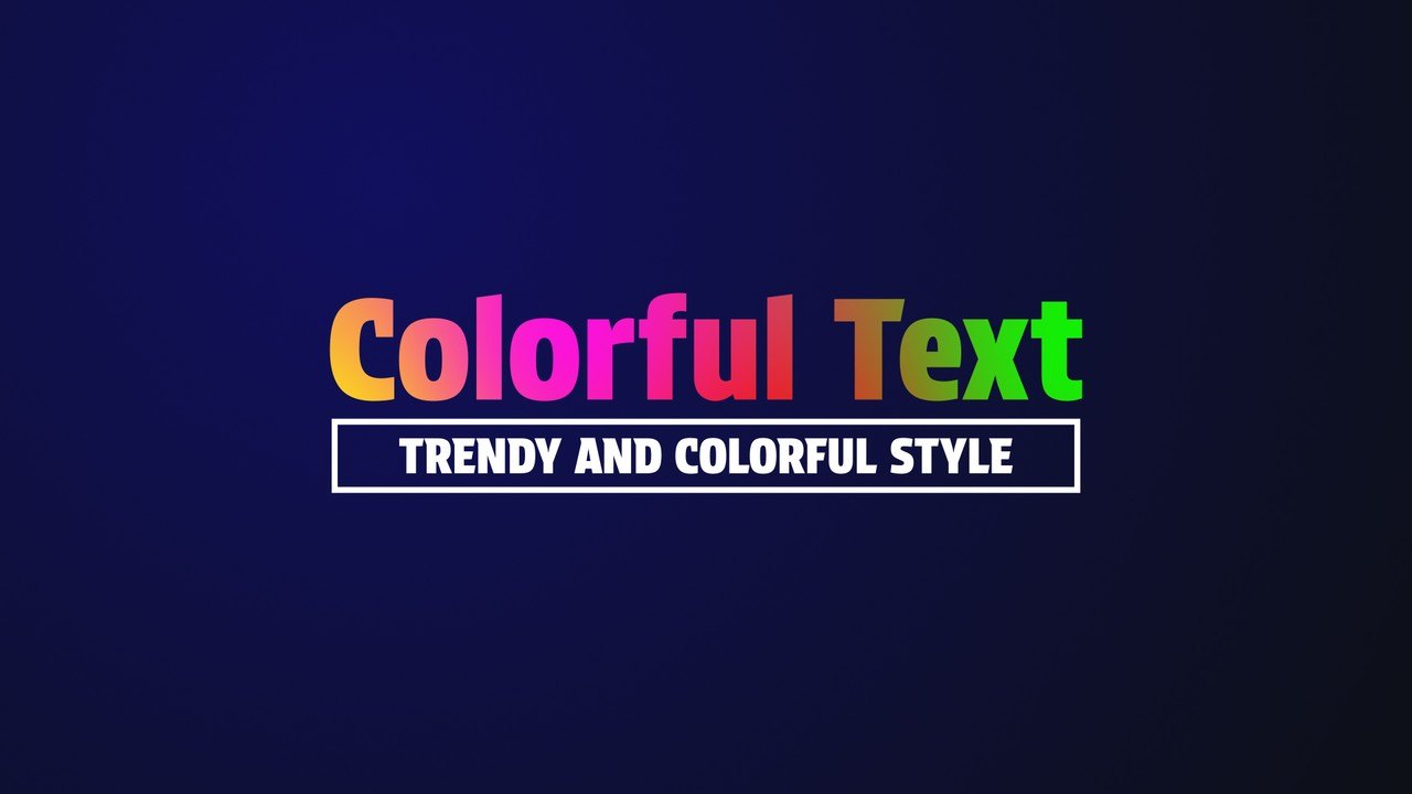 Spectrum Gradient Title Animations featuring Hollow Caption Box After Effects Template