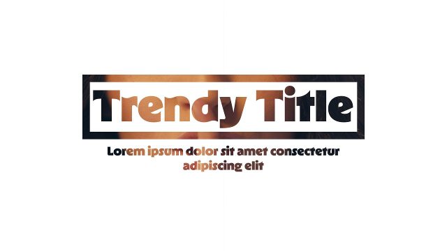 Animated Trendy Hollow Frame Titles with Video Textured Text for Adobe After Effects