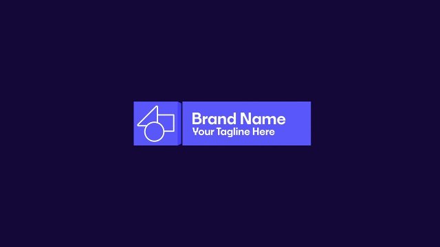 Rolling Blue Cubes Tag 3D Logo Animation After Effects Template