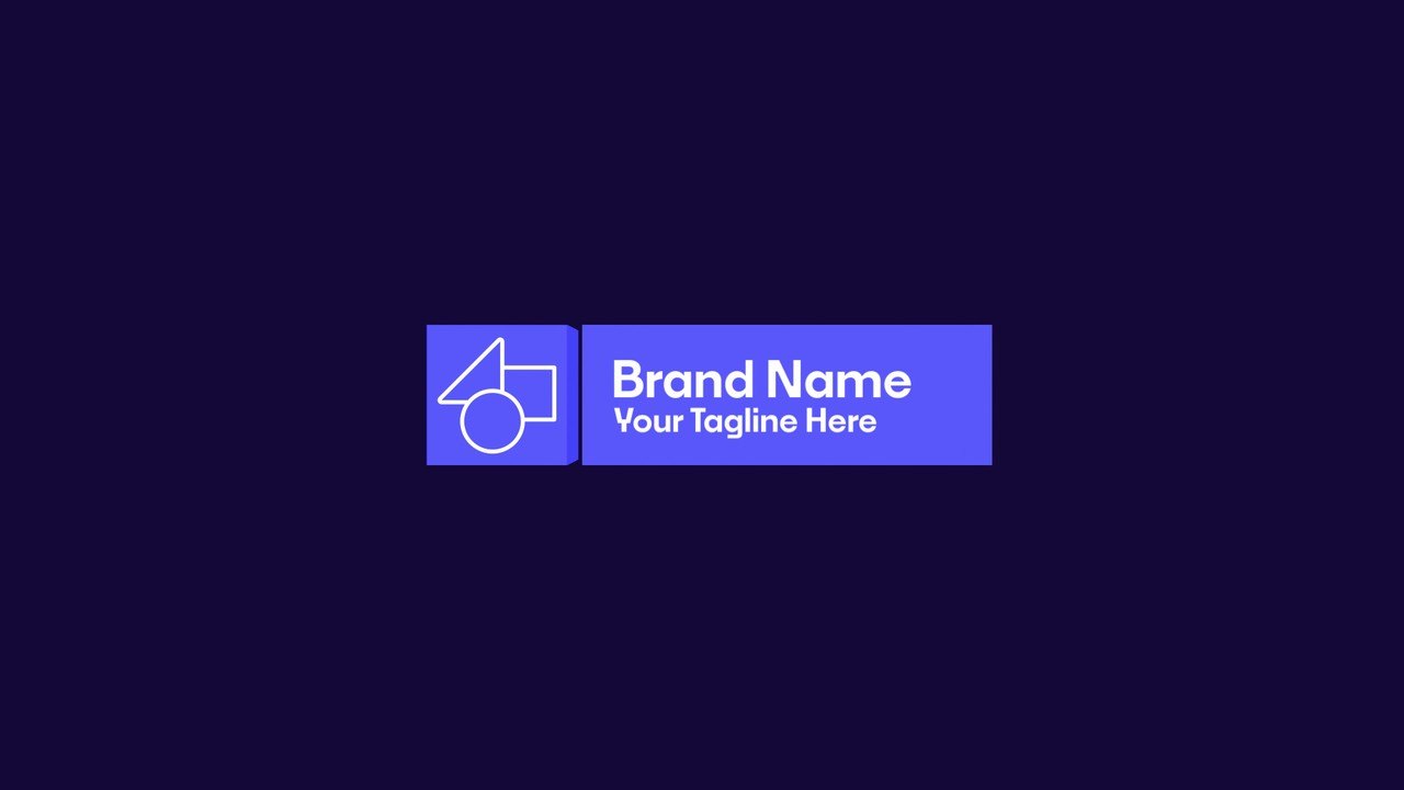 Rolling Blue Cubes Tag 3D Logo Animation After Effects Template