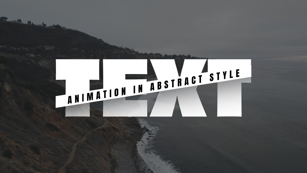 Diagonal Ribbon Text over Giant Word Titles Premiere Pro MOGRT
