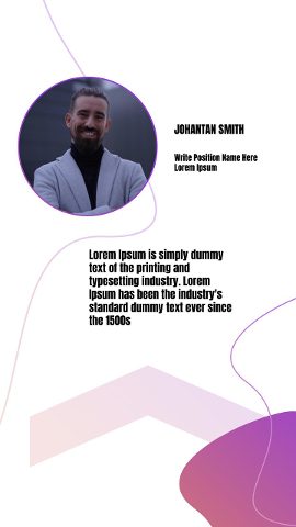 Vertical Circle Photo Profile Slideshow Story on White After Effects Template