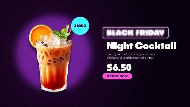 Neon Night Black Friday Special Offers MOGRT for Premiere Pro