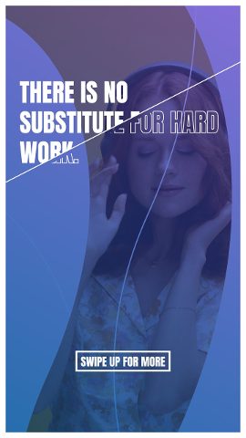 Vertical Corporate Curved Shape Quote Story Text with Swipe Up Button After Effects Template
