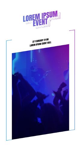 Vertical Event Photo Card Slideshow Stories in 3D Tilt After Effects Template