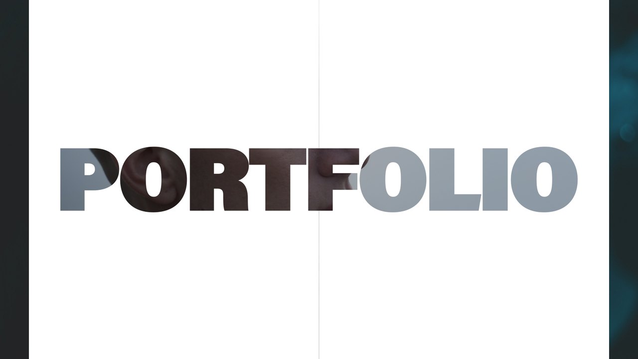 Duotone Portrait Portfolio Slideshow After Effects Template with Sliding Strips