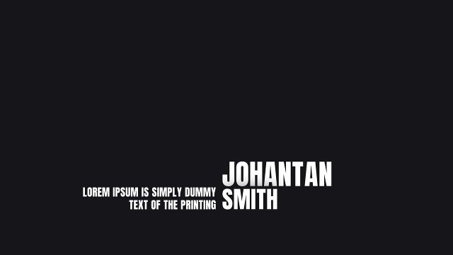 Minimal Name Tag Lower Thirds featuring Left Position Caption Project for After Effects