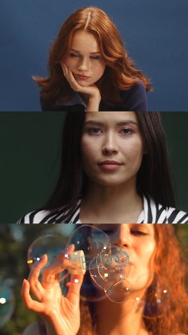 Vertical Mosaic Slideshow in Strong Capital Titles Premiere Pro MOGRT