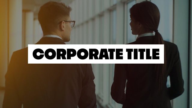Bold Corporate Titles on a Solid White Bar After Effects Templates
