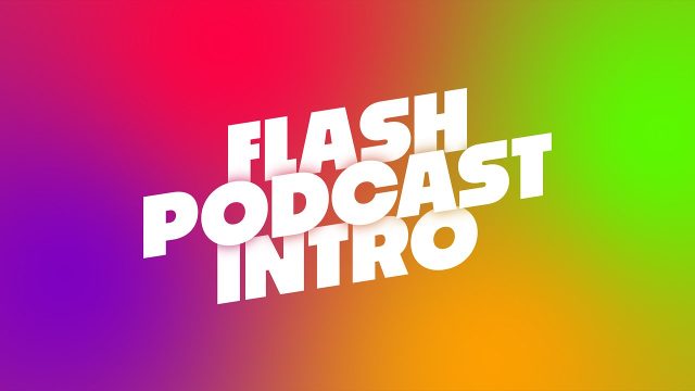Rainbow Gradient Openers with Stacked Bold Title Premiere Pro MOGRT