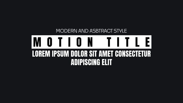 Professional Top Label with Spaced Box and Paragraph Motion Titles for Adobe After Effects