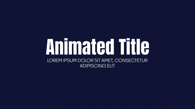 Narrow Headline and Short Text Title Animation Template for Adobe Premiere Pro