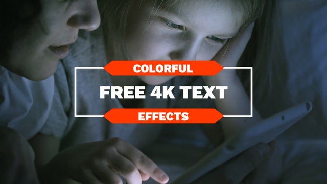 Colorful Free 4K Text Effects After Effects Template for Kids Projects