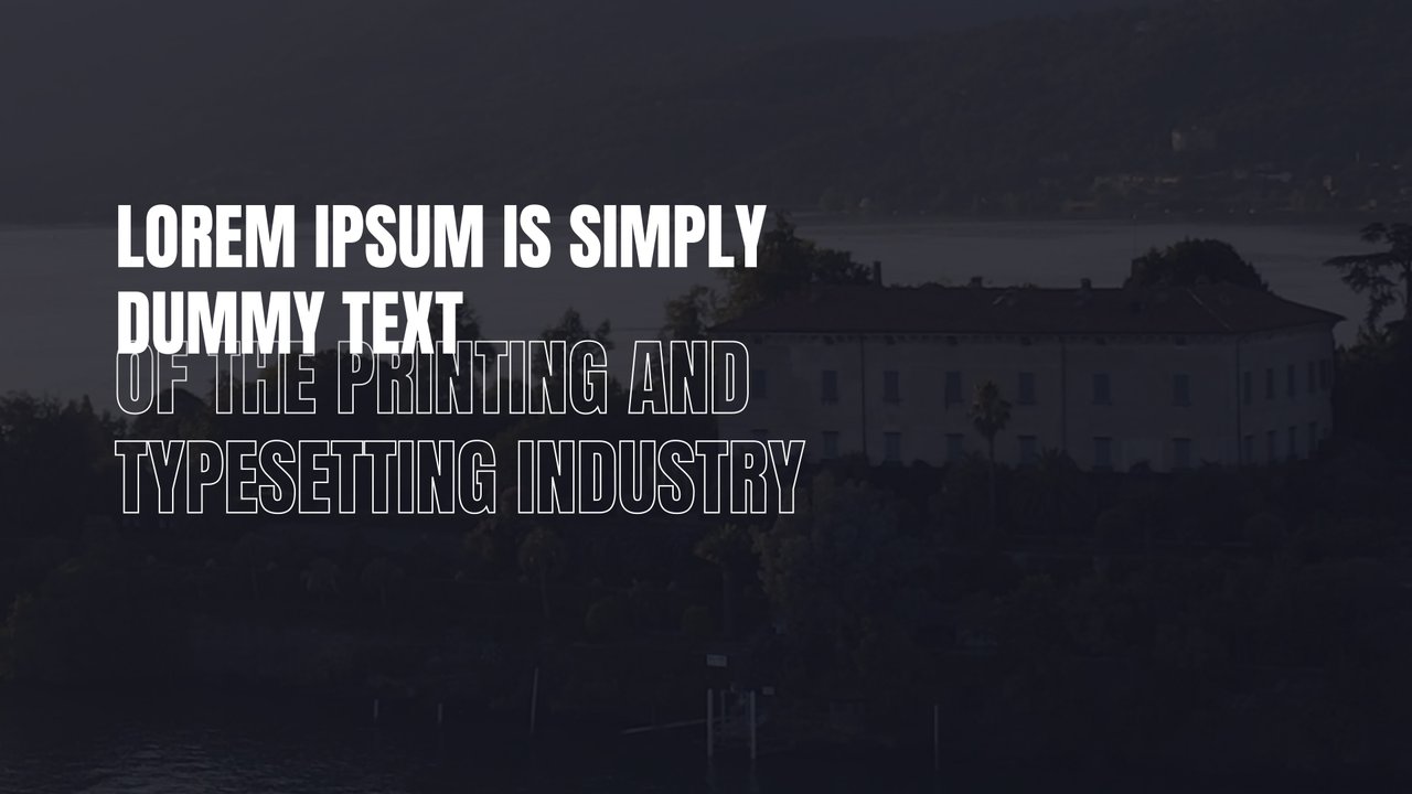 Two Line Caps Sentence Corporate Text Animation with Hollow Echo Lines After Effects Template