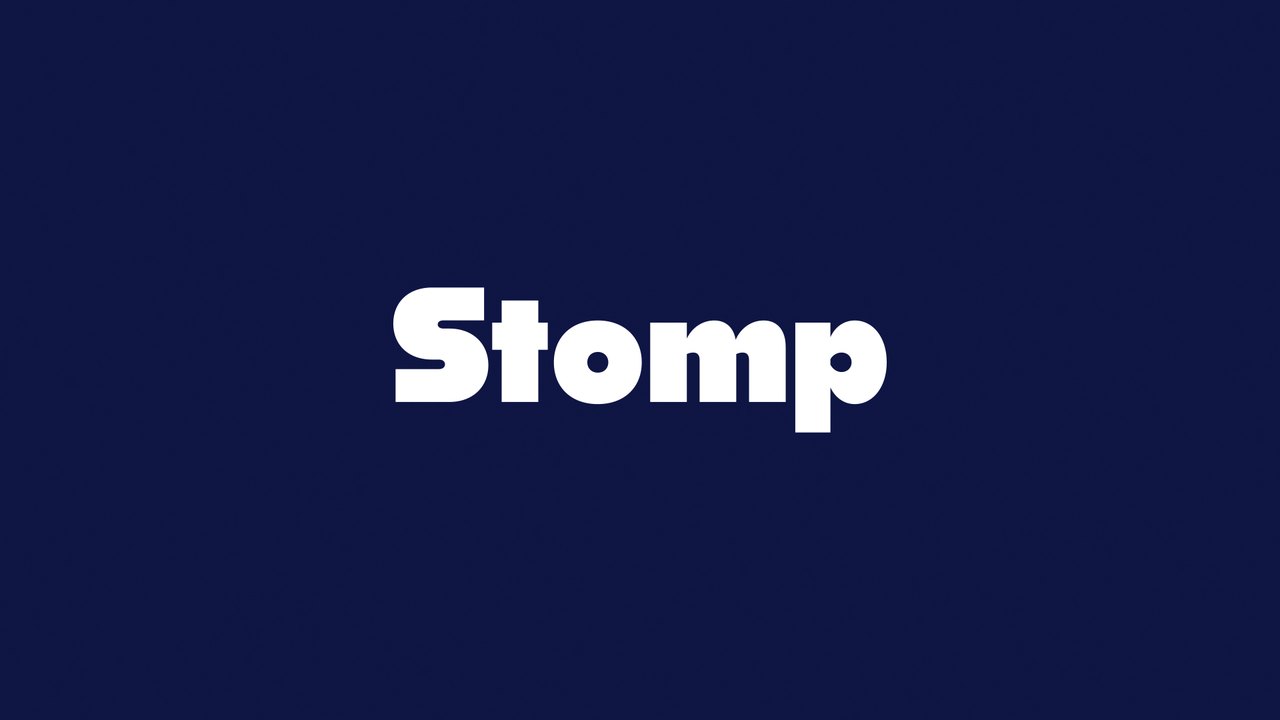 Deep Navy Stomp Text Promo Premiere Pro MOGRT with Fast Bold Kinetic Words