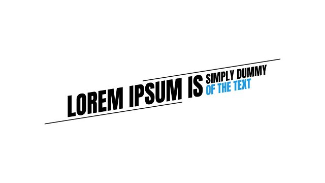 Blue Side Words Slanted Headline Kinetic Typography After Effects Template