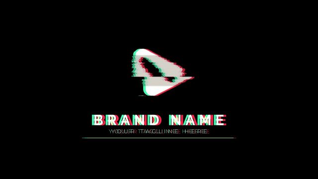 Scanline Glitch Logo Intro Sound Effects Included After Effects Template