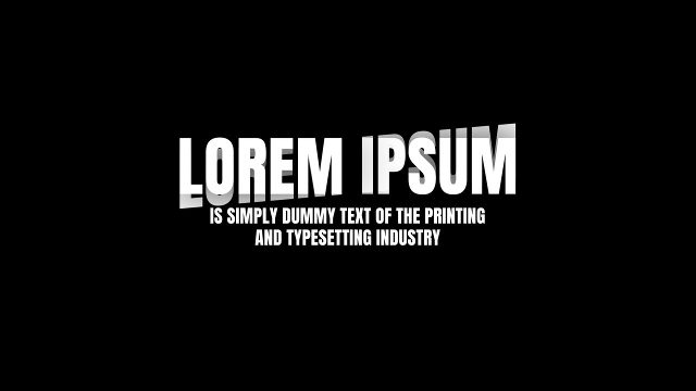 Clean Distorted Echo Letters Kinetic Typography with Two Small Lines After Effects Project