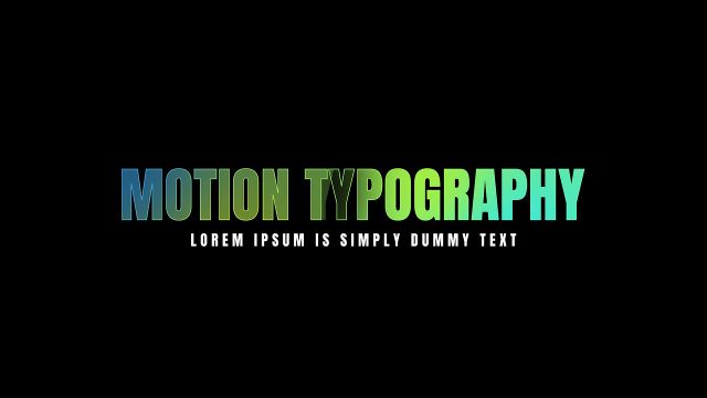 Gradient Color Motion Typography Headline with Small Subtitle for Adobe After Effects