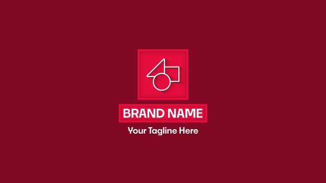 Boxed Logo Animations with Red Label Video Template for After Effects