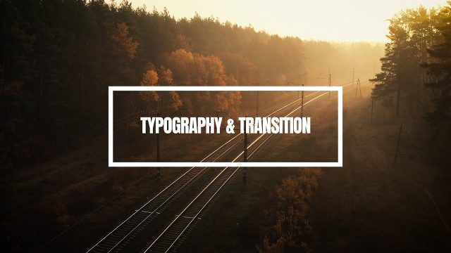Thin Outline Box Cut Out Title Transition with Giant Letter Push After Effects Templates