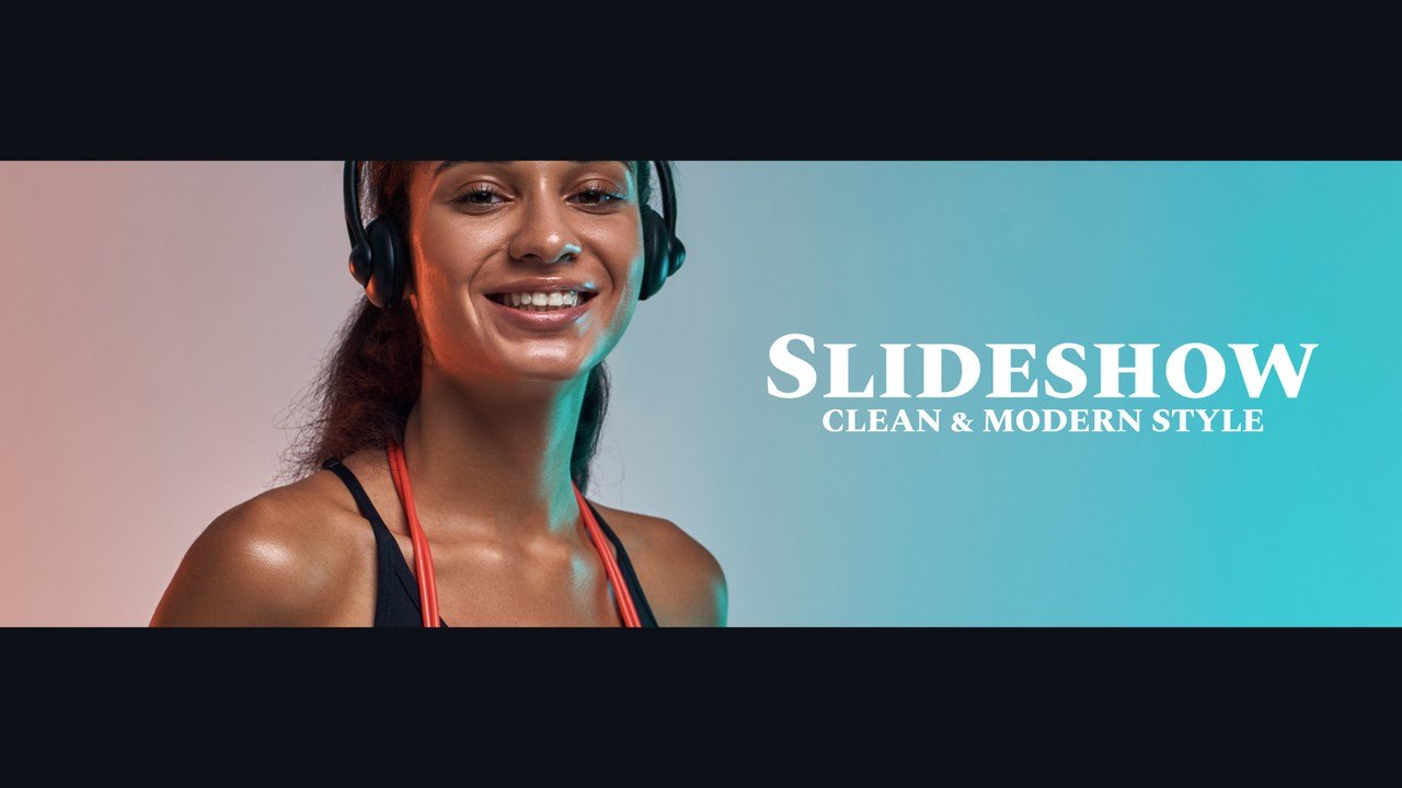 Cinematic Photo Slideshow featuring Serif Label Words After Effects Template