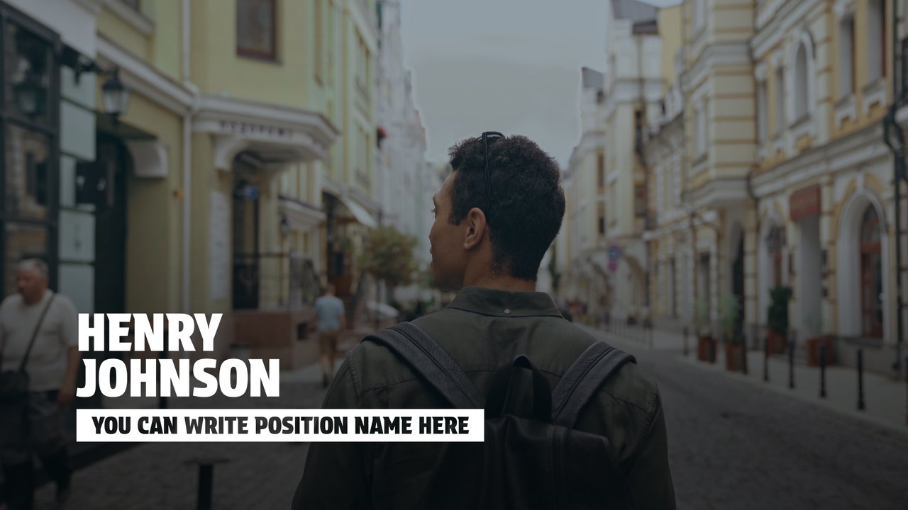 Strong Caps Name and Role Strip Lower Third Premiere Pro MOGRT