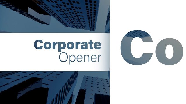 Corporate Opener featuring Panel Split and Masked Letters After Effects Template