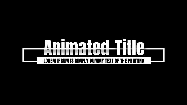 Long Frame Caption Headline Text Animation for Adobe After Effects