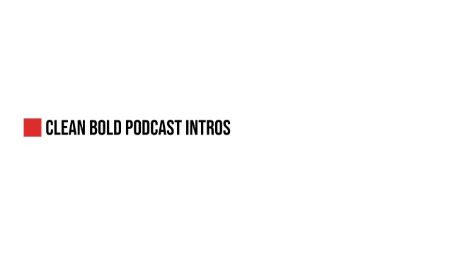 Free Premiere Pro Red Block Podcast Typography for Podcast Intros